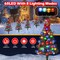 Solar Christmas Tree Lights Outdoor Waterproof, 68LED Christmas Outside Decor Solar Powered with 8 Lighting Modes, Small Solar Christmas Decorations for Pathway Patio Landscape, Multicolor